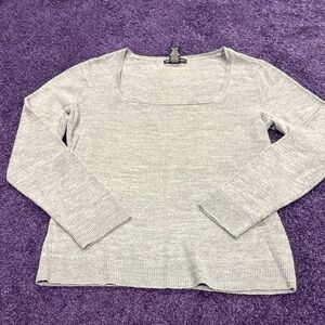 New York & Company Gray square neck Sweater